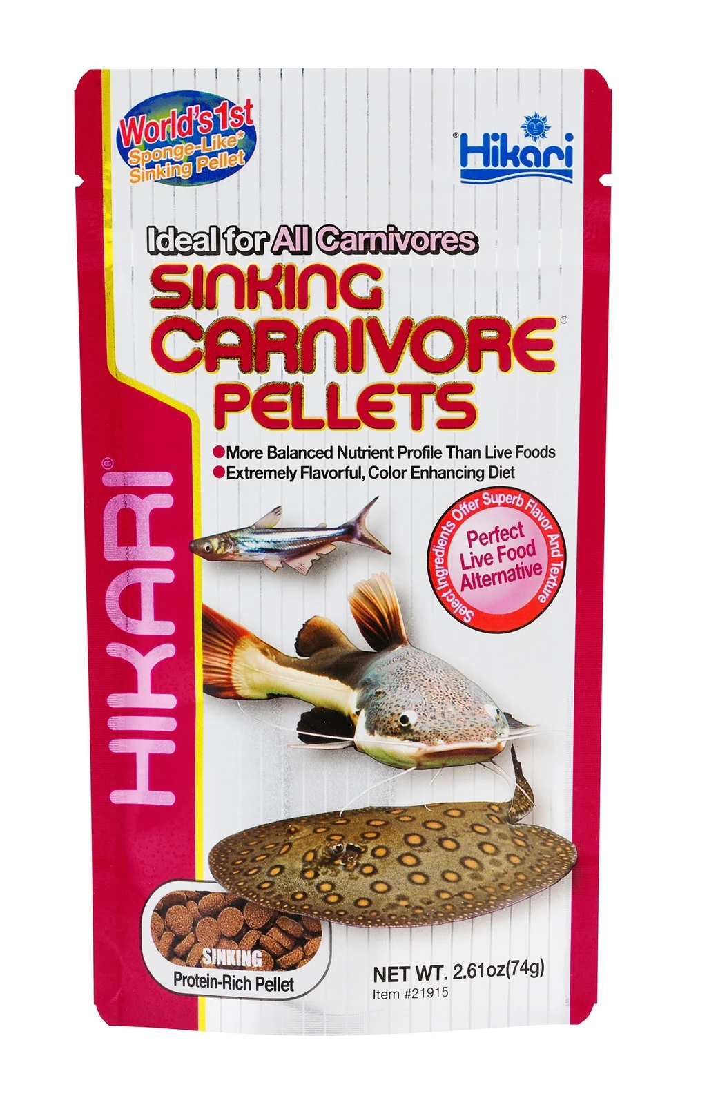 Hikari Sinking Carnivore Pellets 74g 1 Hikari Sinking Carnivore Pellets 74g