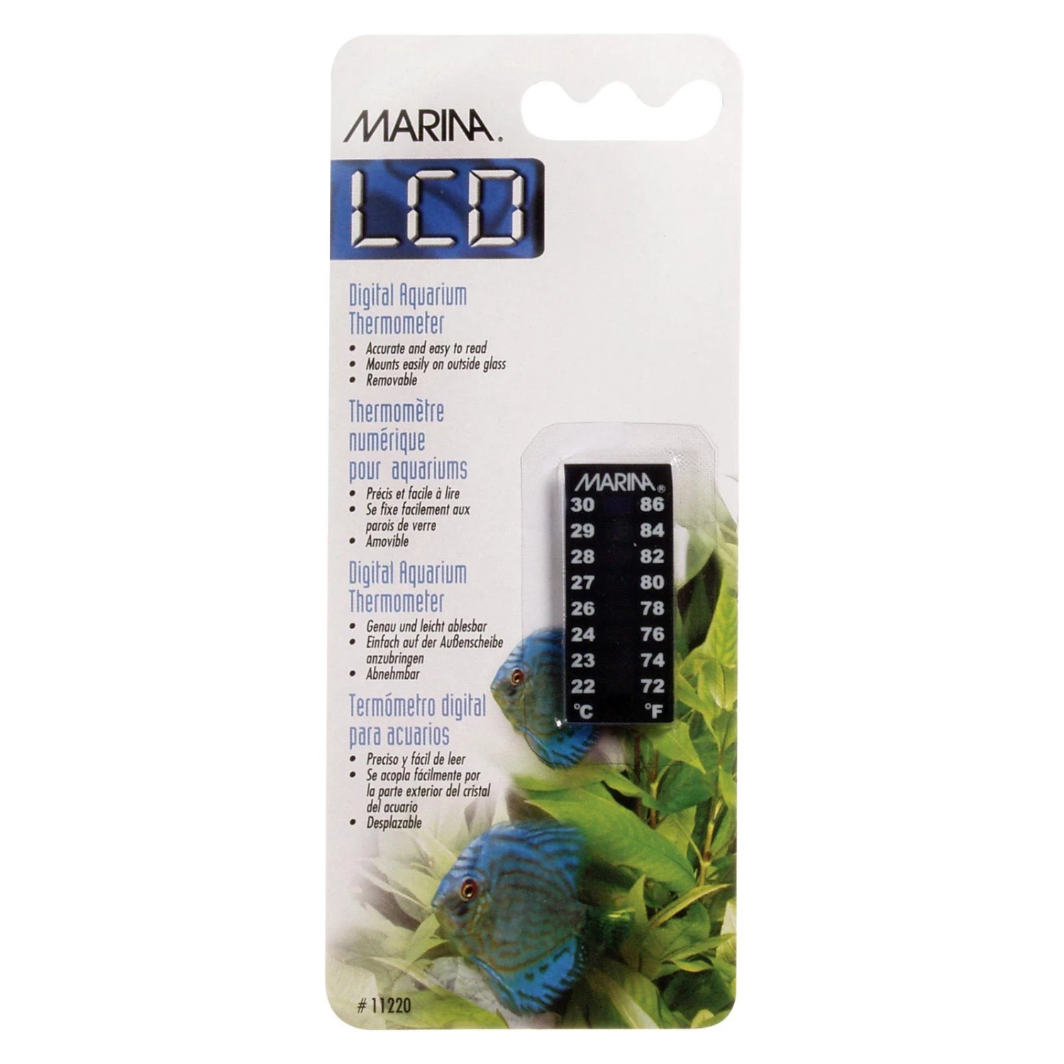 Marina Digital Aquarius Vertical LCD Aquarium Thermometer 1 Marina Digital Aquarius Vertical LCD Aquarium Thermometer