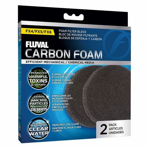 Fluval FX4/FX5/FX6 Carbon Foam (2pk) 1 Fluval FX4/FX5/FX6 Carbon Foam (2pk)