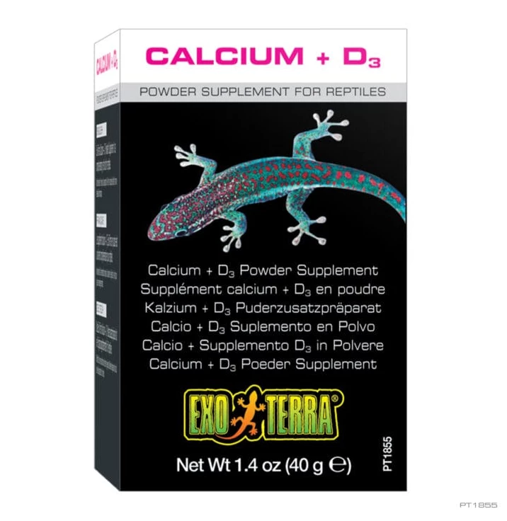 Exo Terra Calcium Powder + D3 Powder 40g 1 Exo Terra Calcium Powder + D3 Powder 40g