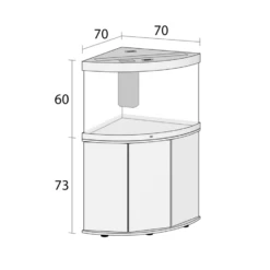 Juwel Trigon 190 LED Corner Cabinet - White -EXO TERRA Sales Shop juweltrigon190dimensions