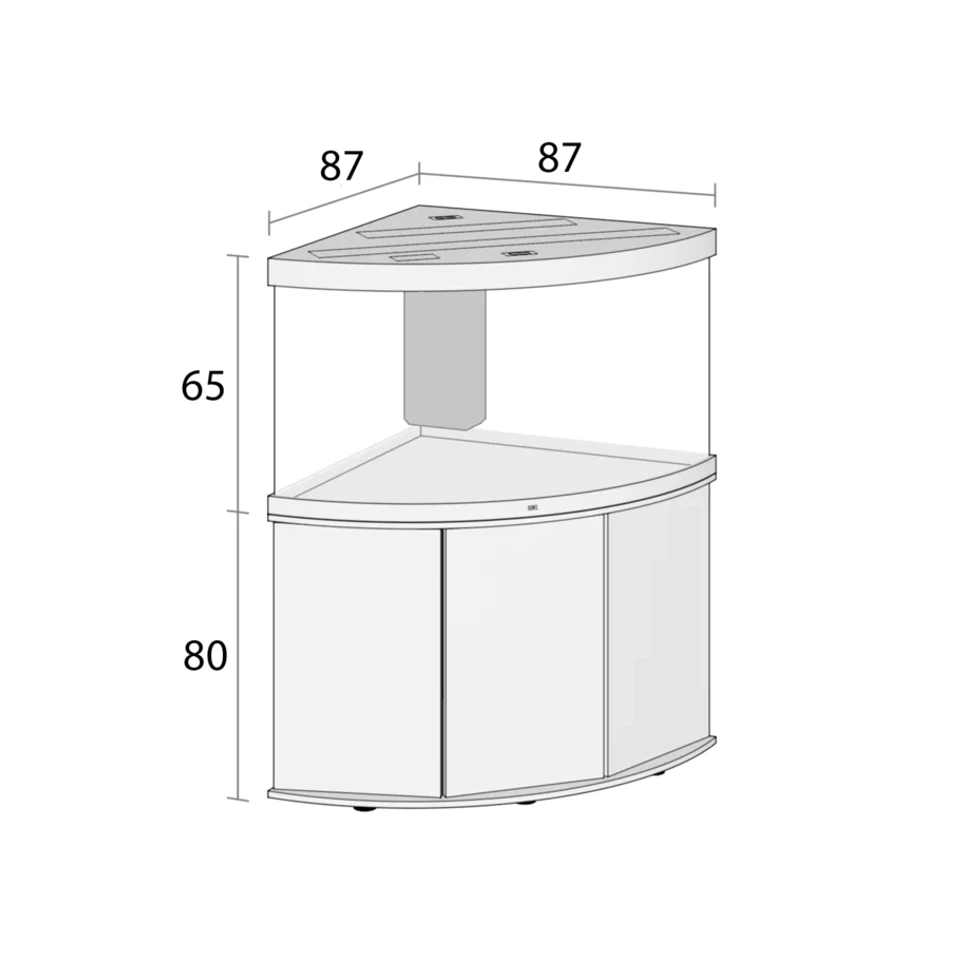Juwel Trigon 350 LED Corner Cabinet - White 4 Juwel Trigon 350 LED Corner Cabinet - White - Image 4