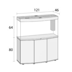 Juwel Vision 260 Cabinet - White -EXO TERRA Sales Shop juwelvision260dimensions