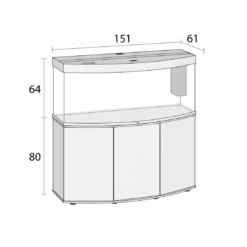 Juwel Vision 180 Cabinet - Black -EXO TERRA Sales Shop juwelvision450dimensions