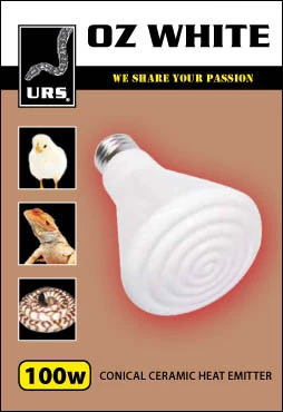 URS Oz White Ceramic Heat Emitter 100W 1 URS Oz White Ceramic Heat Emitter 100W