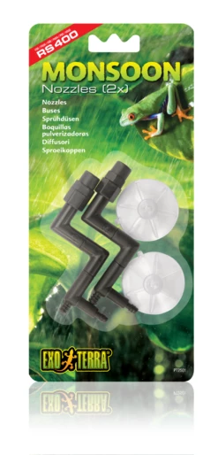 Exo Terra Monsoon Reptile Mister Replacement Nozzles (2) With Suction Cups