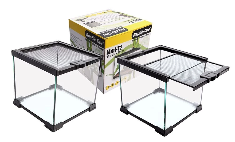 Reptile One Mini T2 Glass Terrarium 20x20x20cm 1 Reptile One Mini T2 Glass Terrarium 20x20x20cm