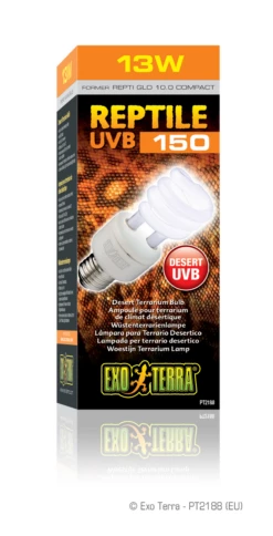 Exo Terra Reptile UVB 150 / Desert Terrarium Bulb 13W -EXO TERRA Sales Shop reptileuvb15013wbox