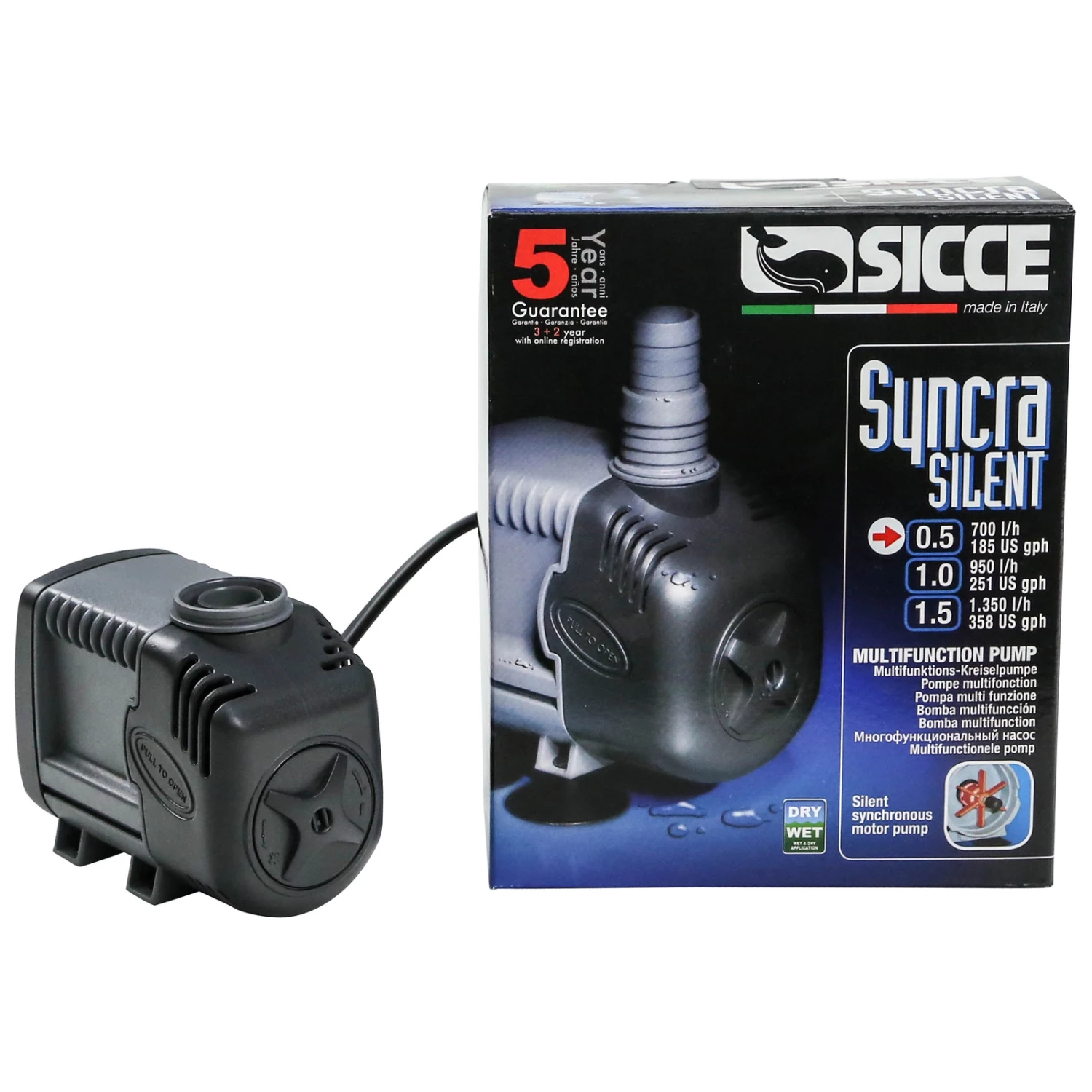 Sicce Syncra Silent 0.5 Pump 700L/H 1 Sicce Syncra Silent 0.5 Pump 700L/H