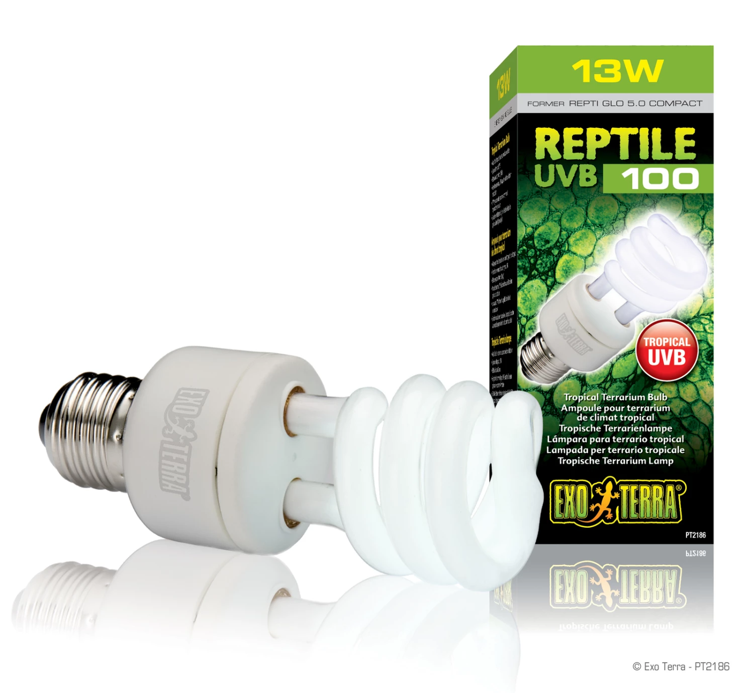 Exo Terra Reptile UVB100 / Tropical Terrarium Bulb 13W 1 Exo Terra Reptile UVB100 / Tropical Terrarium Bulb 13W