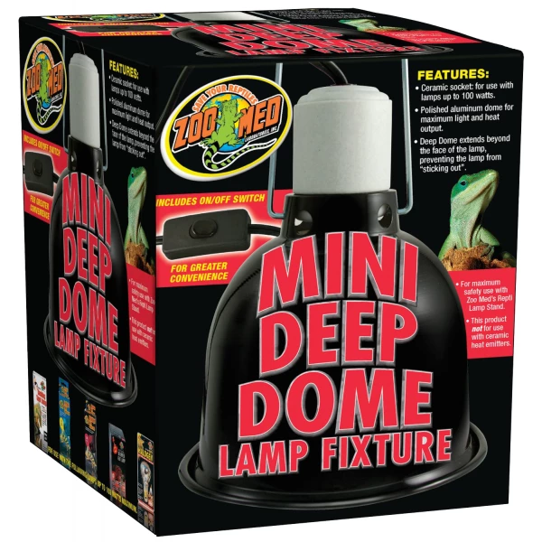 Zoo Med Mini Deep Dome Reflector Unit 1 Zoo Med Mini Deep Dome Reflector Unit